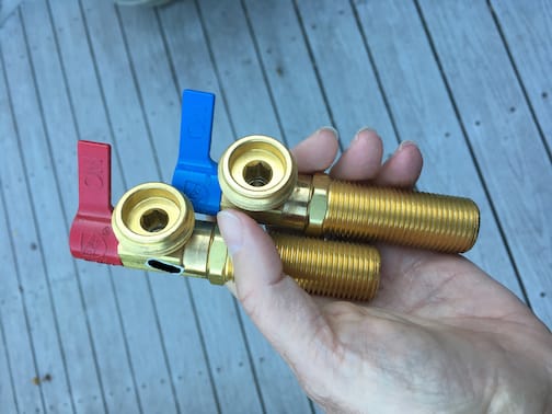 Petersen Plumbing prefers to use these good, solid, thick brass valves.
