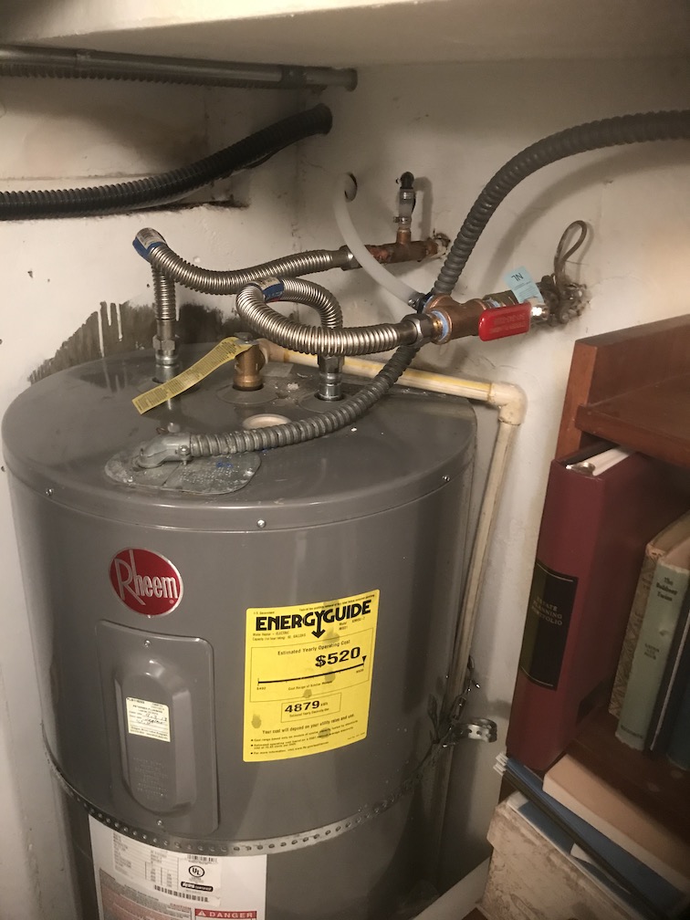 water heater installed